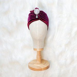 Spirit Halloween '20s Burgundy Turban Head Wrap
